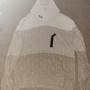Tricots St Raphael Beige and White Sweater